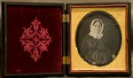 Sixth Plate Daguerreotype in Union case, anonymous lady in bonnet