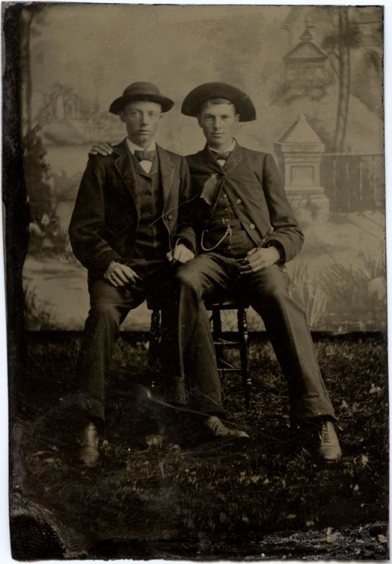 Tintype, Two Affectionate Pals (Brothers?)
