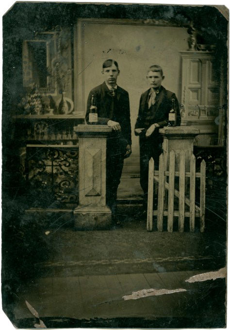 Tintype, Two Brewers, Keystone Cabinet Export Beer Tintype, Two Brewers, Keystone Cabinet Export Beer