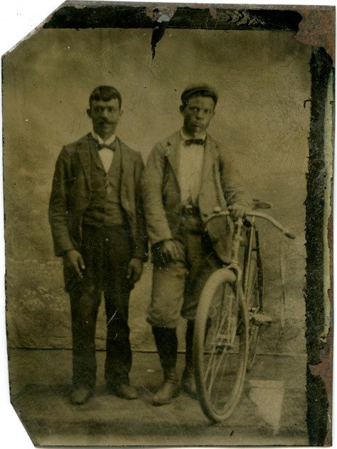 Tintype, Two Men and a Bicycle Tintype, Two Men and a Bicycle
