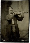Tintype, Violinist, entire plate