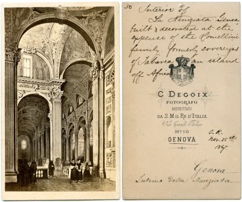 Interior of La Nunziata, Genova, November 25, 1867