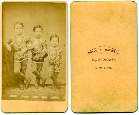 Trio of Boy Acrobats, by Drew & Maxwell Trio of Boy Acrobats, by Drew & Maxwell