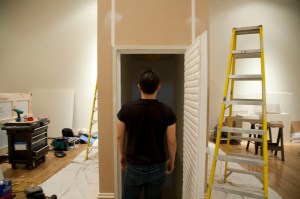 Nick, inspecting the room