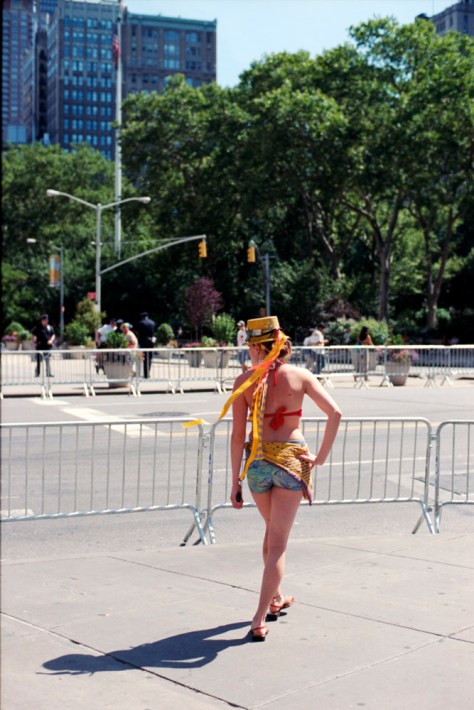 Girl with a fancy hat, NY Pride 2012