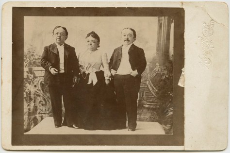 The Magri Brothers with Lavinia Warren, ca. 1895