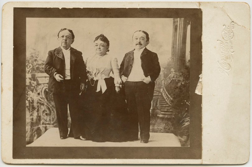 The Magri Brothers with Lavinia Warren, ca. 1895