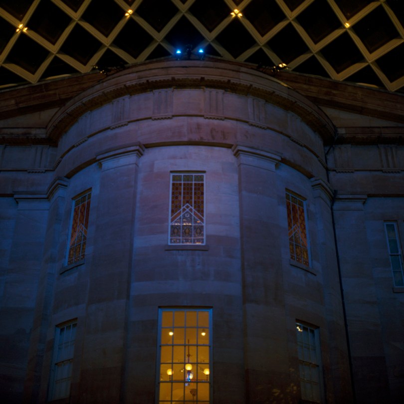 Kogod Courtyard, South Facade, Night