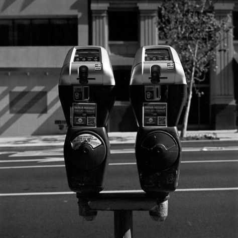 Twin Parking Meters