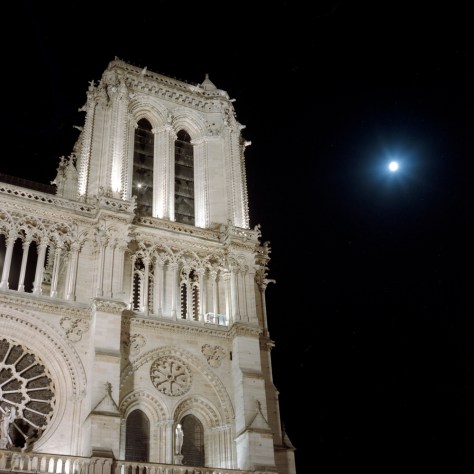 Notre Dame, Tower, Full Moon