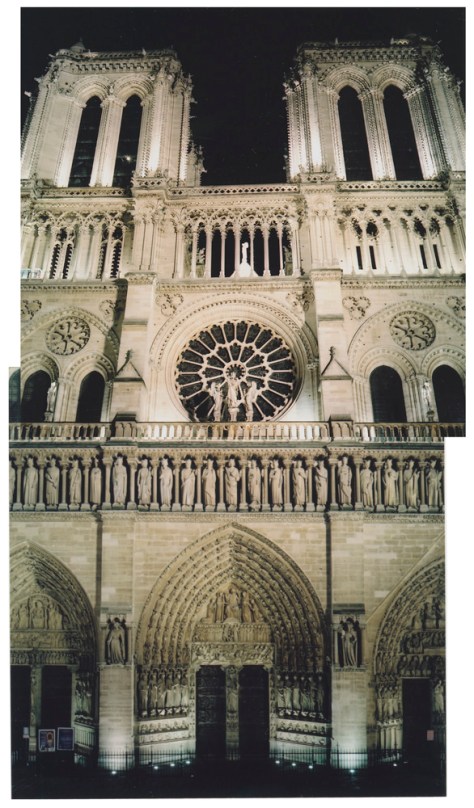 Diptych, Notre Dame Facade, Night