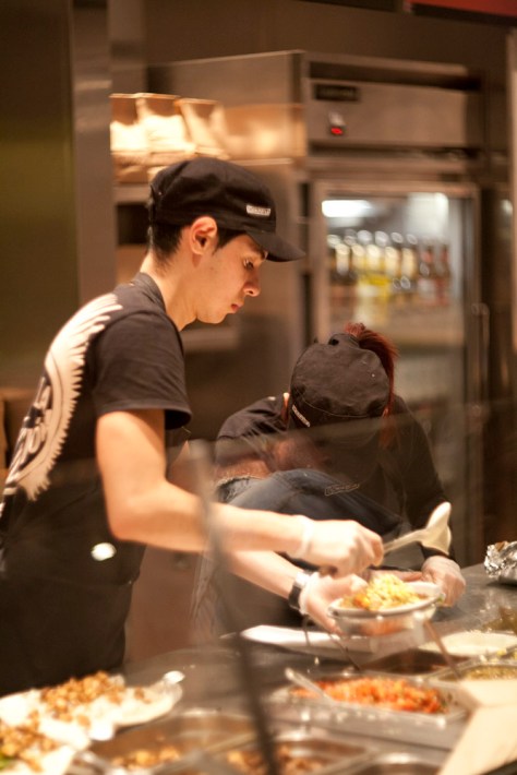 Making Burritos at Chipotle