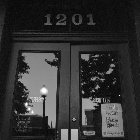 The Coffee Bar Doors, Evening