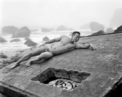 K.T., Reclining, Wall, Surf