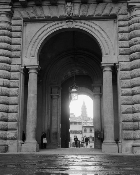 Entrance, Palazzo Pitti in the Rain