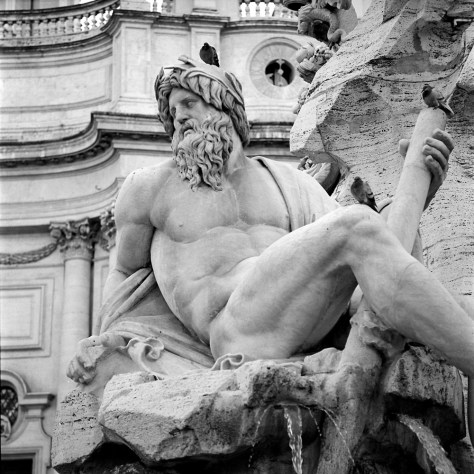 River God, Four Rivers Fountain, Piazza Navona