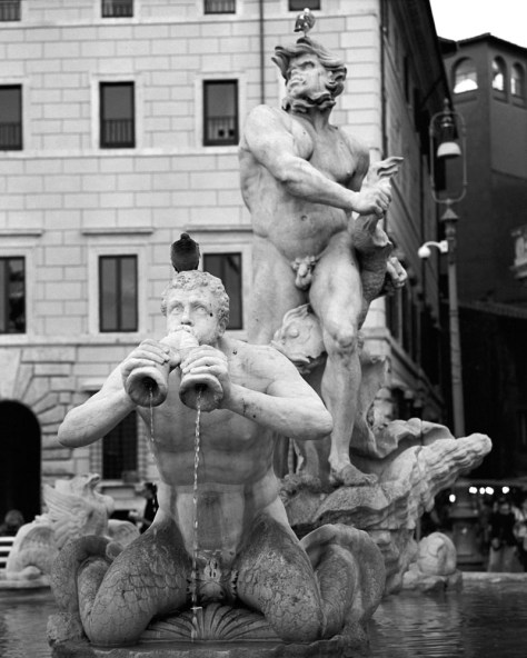 Trumpeting Merman, Fountain, Piazza Navona