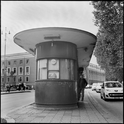 Vintage Bus Shelter, Rome