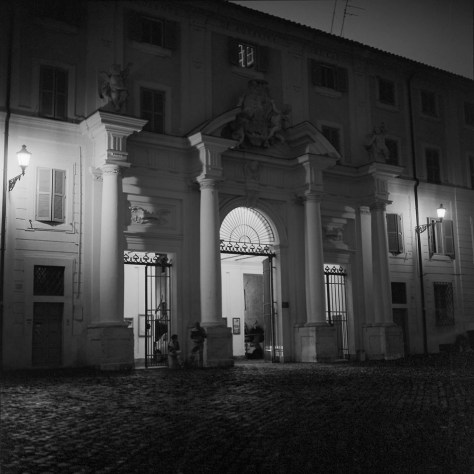Exterior, Gates to Santa Cecilia, Night