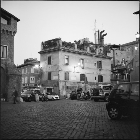 Piazza dei Mercanti, Evening, from the Piazza Santa Cecilia