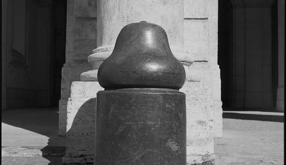 Red Granite Bollard, Palazzo Barberini
